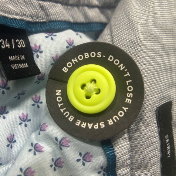 EUC Bonobos Men's Lime Green Stretch Washed Chinos Size 34W 30L - Picture 11 of 15